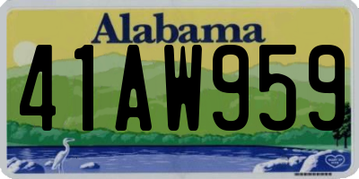 AL license plate 41AW959