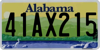 AL license plate 41AX215