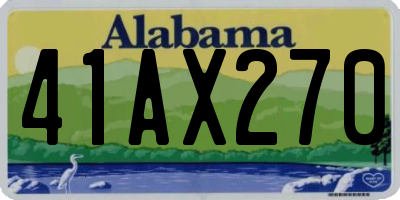 AL license plate 41AX270