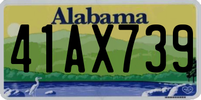 AL license plate 41AX739