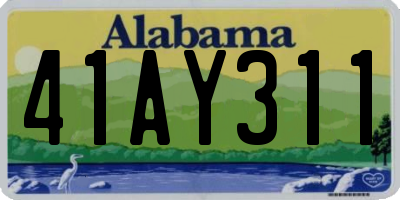 AL license plate 41AY311