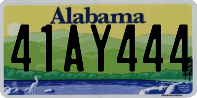 AL license plate 41AY444