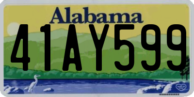 AL license plate 41AY599