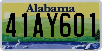 AL license plate 41AY601