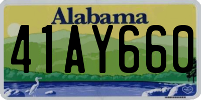 AL license plate 41AY660
