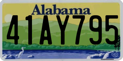 AL license plate 41AY795