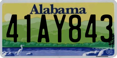 AL license plate 41AY843