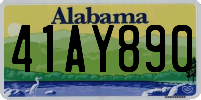 AL license plate 41AY890
