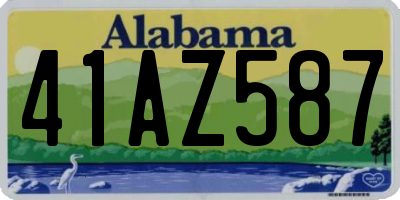 AL license plate 41AZ587