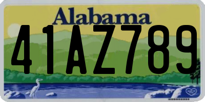 AL license plate 41AZ789
