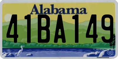 AL license plate 41BA149