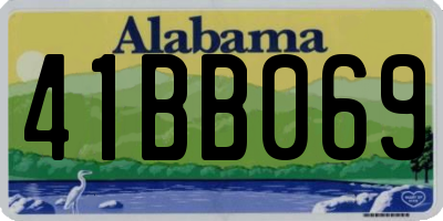 AL license plate 41BB069