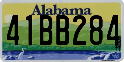 AL license plate 41BB284
