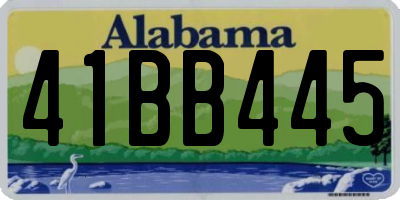 AL license plate 41BB445
