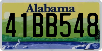 AL license plate 41BB548