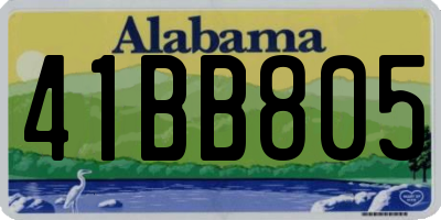 AL license plate 41BB805