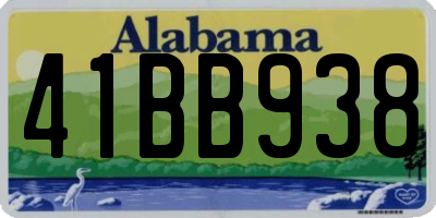 AL license plate 41BB938