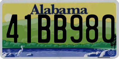 AL license plate 41BB980
