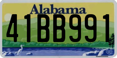 AL license plate 41BB991