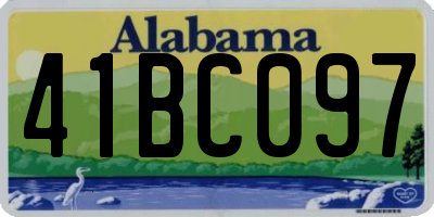 AL license plate 41BC097
