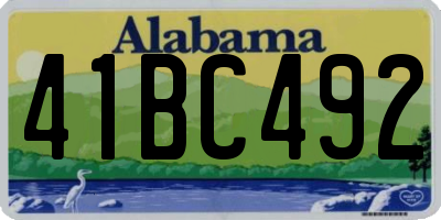 AL license plate 41BC492