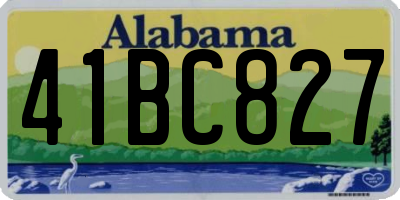 AL license plate 41BC827