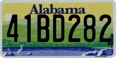 AL license plate 41BD282