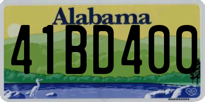 AL license plate 41BD400