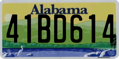 AL license plate 41BD614