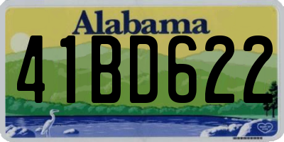 AL license plate 41BD622