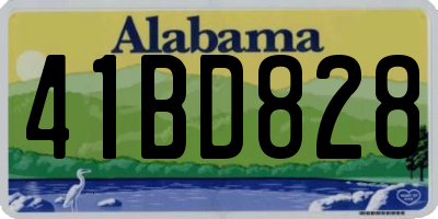 AL license plate 41BD828