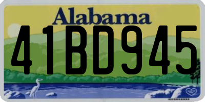AL license plate 41BD945