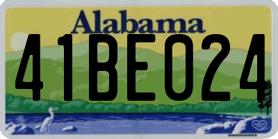AL license plate 41BE024