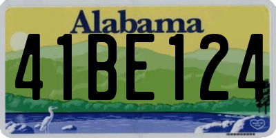 AL license plate 41BE124