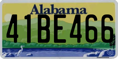 AL license plate 41BE466