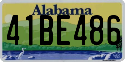 AL license plate 41BE486