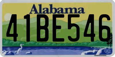 AL license plate 41BE546