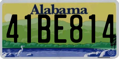 AL license plate 41BE814