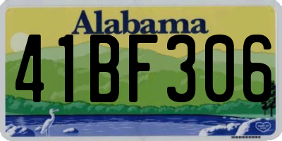AL license plate 41BF306