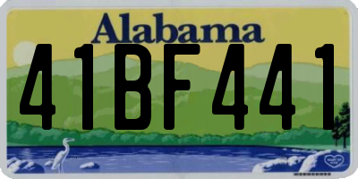 AL license plate 41BF441