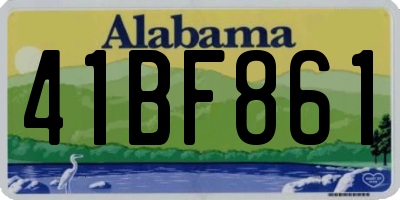AL license plate 41BF861