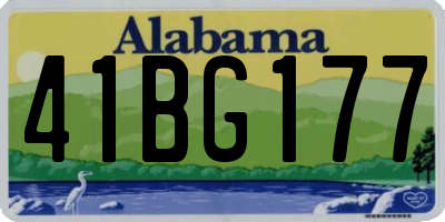 AL license plate 41BG177