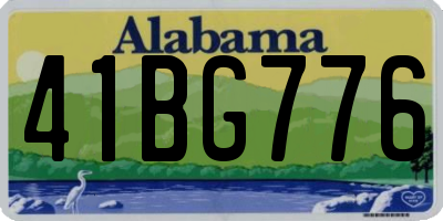 AL license plate 41BG776
