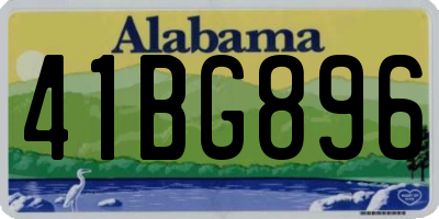 AL license plate 41BG896