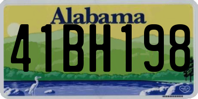 AL license plate 41BH198