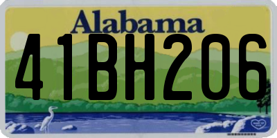 AL license plate 41BH206