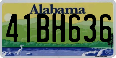 AL license plate 41BH636