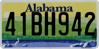 AL license plate 41BH942