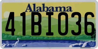 AL license plate 41BI036