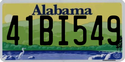 AL license plate 41BI549